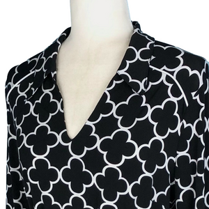 Pink Tartan black logo top